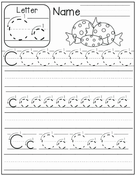 Tracing Alphabet Pdf Letter C Preschool Worksheets Free Printable for