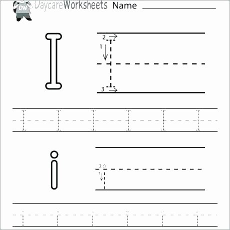 Tracing Lowercase Alphabet Worksheets Lowercase Letter I Kindergarten Writing Printable Worksheets