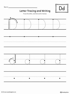 Tracing Lowercase Letters Printable Worksheets Letter D Tracing and Writing Printable Worksheet