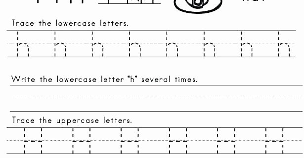 Tracing Lowercase Letters Printable Worksheets Letter H Tracing Printable Worksheet K Alphabet Worksheets