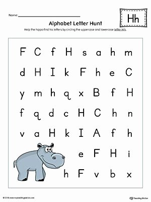 Tracing Lowercase Letters Worksheets Alphabet Letter Hunt Letter H Worksheet Color