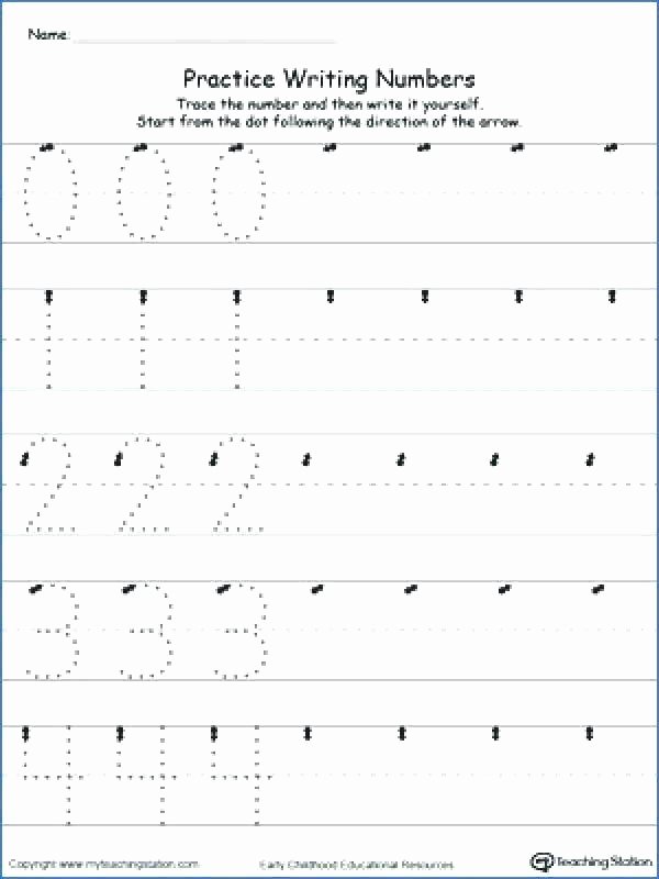 Tracing Numbers 1 100 Worksheets Number 4 Worksheets for Kindergarten