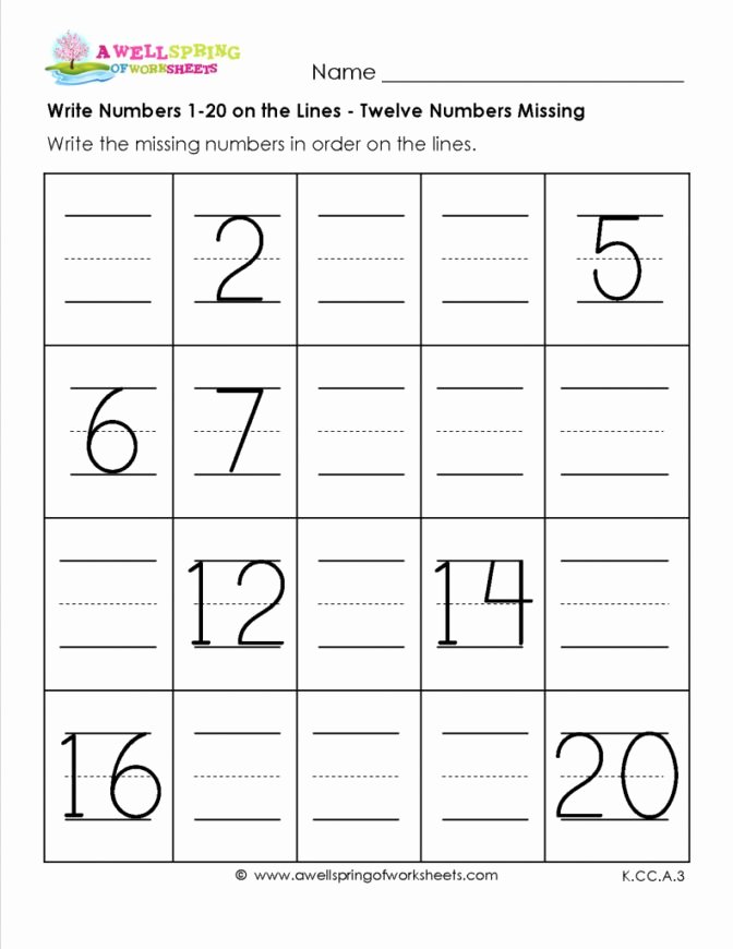 Tracing Numbers 1 20 Printable Worksheet Ideas Free Printable Tracing Numbers Worksheets