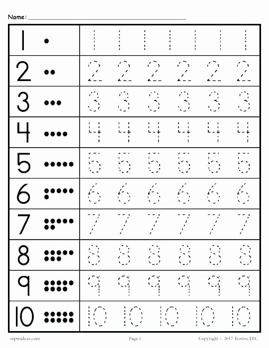 Tracing Numbers 1 20 Worksheet Free Printable Name Tracing Worksheets