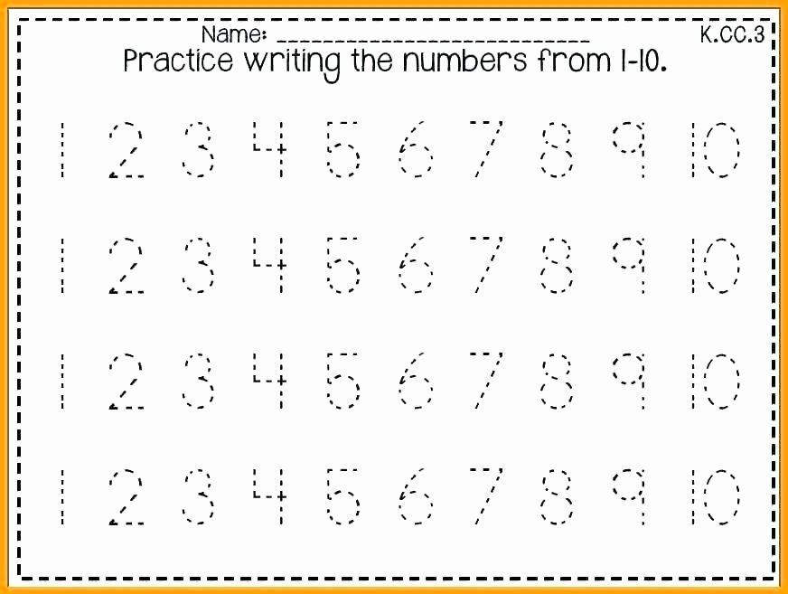 Tracing Numbers 1 20 Worksheet Number Tracing Worksheets for Kindergarten An Printable