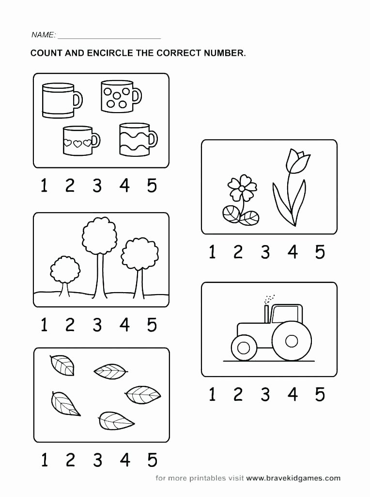 Tracing Numbers 1 5 Number 1 to 5 Worksheets Kindergarten