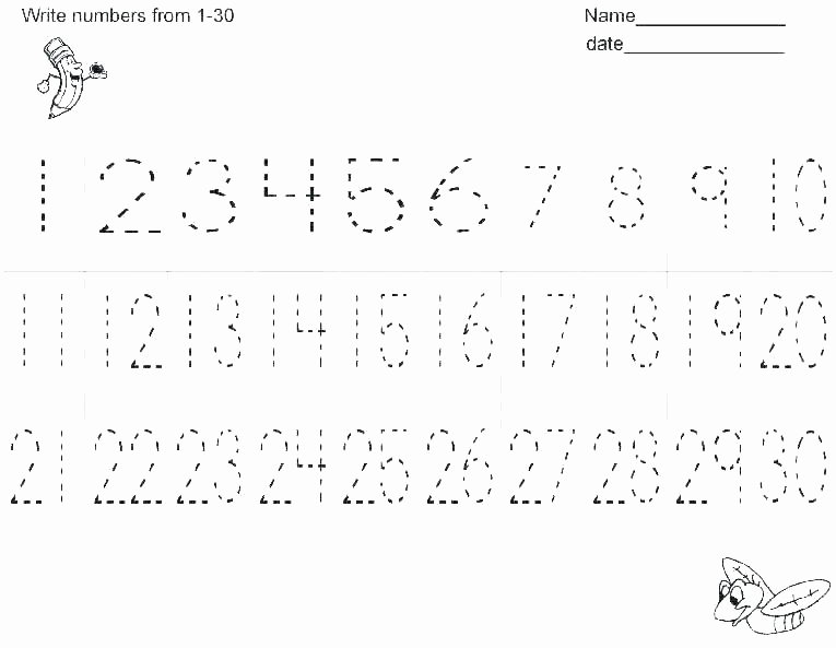 Tracing Numbers 1 5 Number formation Worksheet Activity Sheet Tracing Numbers