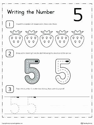 Tracing Numbers 1 5 Printable Number Tracing Worksheets for Kindergarten Trace