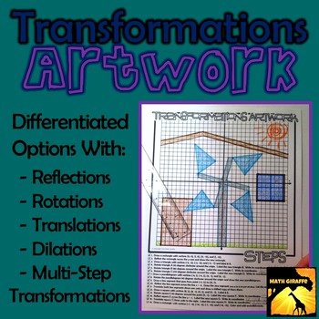 Transformations Math Worksheets Transformations Artwork Rotations Reflections