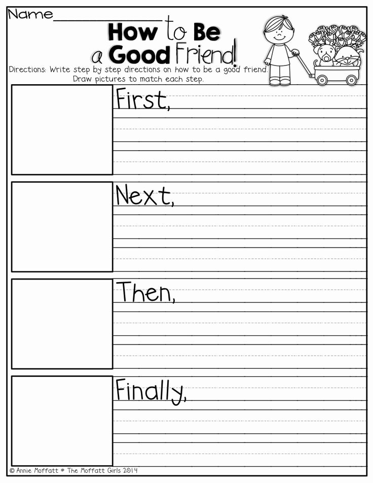 Transition Words and Phrases Worksheets How to Be A Good Friend&quot; Writing Prompt Using Transitional