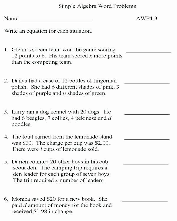 Translating Words to Expressions Worksheet Free Algebraic Expressions Worksheets