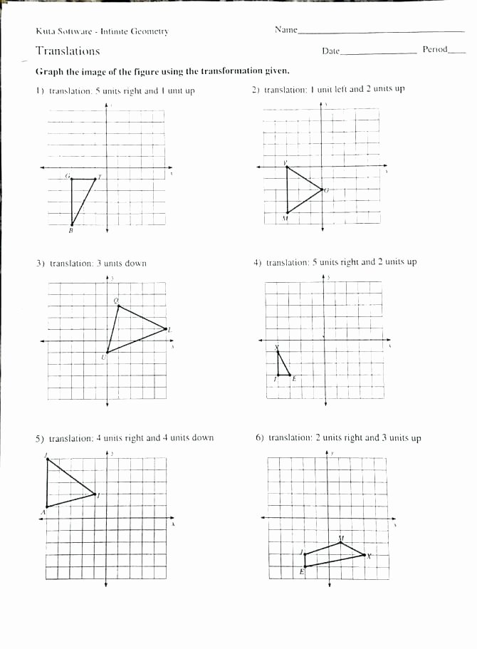 Translation In Geometry Worksheets Algebra Geometry Worksheets