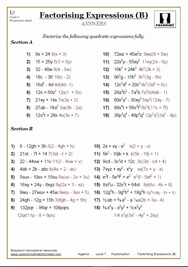 Translation Math Worksheet Pdf Algebraic Expressions Worksheets with Answers