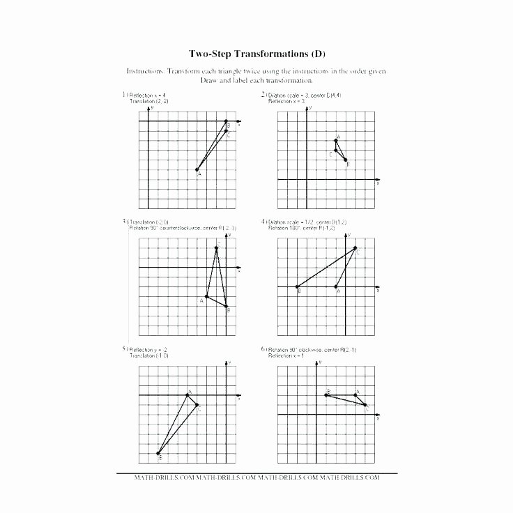 Translation Worksheets Geometry Reflections Worksheets Geometry area Perimeter Volume 1