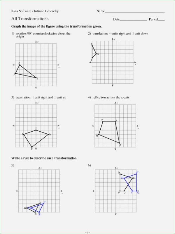 Translations Geometry Worksheets Geometry Transformations Worksheet