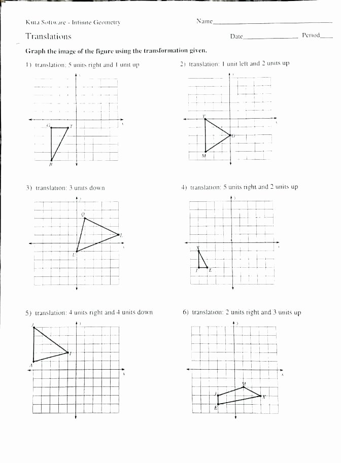 Translations Worksheets Math Grade 5 Mathematics Geometry Worksheets