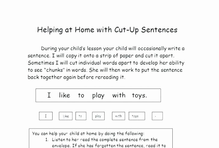 Unscramble Sentences Worksheets Download Cut and Paste Sentences Worksheets Pdf Cut Up