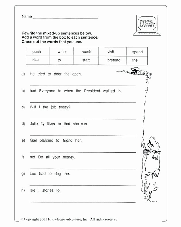 Unscramble Sentences Worksheets Jumbled Sentences Worksheets