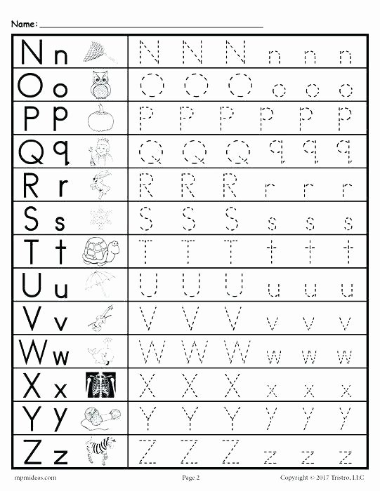Upper and Lowercase Tracing Worksheets Printable Letter Tracing Worksheets