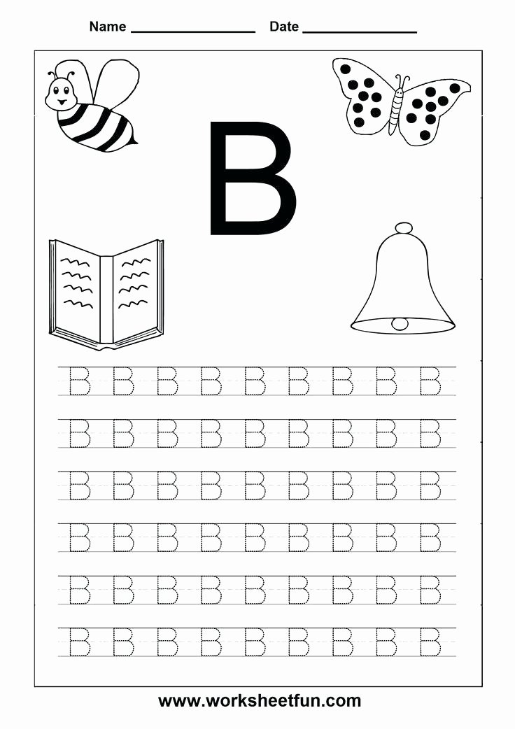 Uppercase Letter Tracing Worksheets Handwriting Worksheets for Preschool Name Free Printable