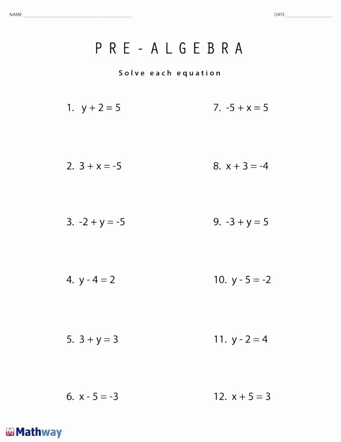 Variables Worksheets 5th Grade 5th Grade Algebra Worksheets