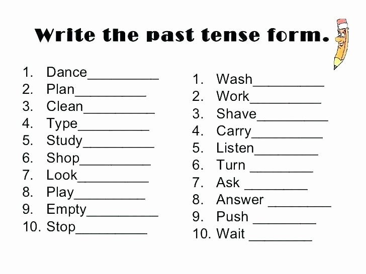 Verb Tense Worksheets 1st Grade Past Simple Worksheets for Beginners