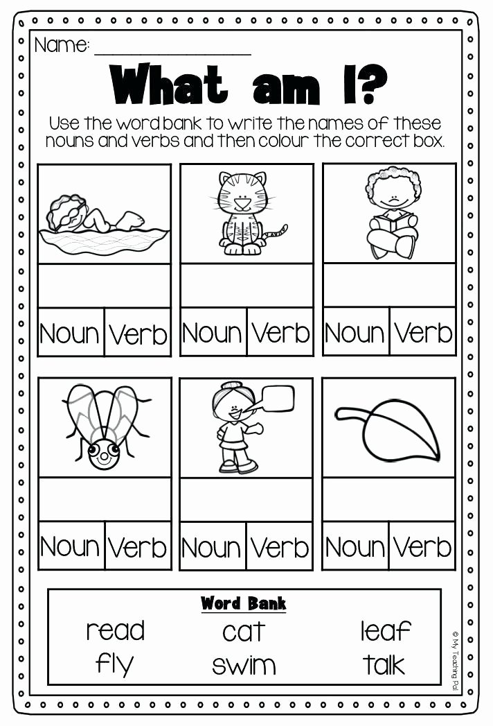 Verb Tense Worksheets 1st Grade Verbs Worksheets for First Grade
