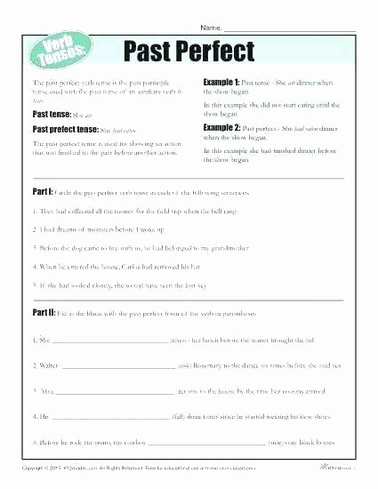 Verb Tense Worksheets 2nd Grade English Grammar Tenses Worksheets