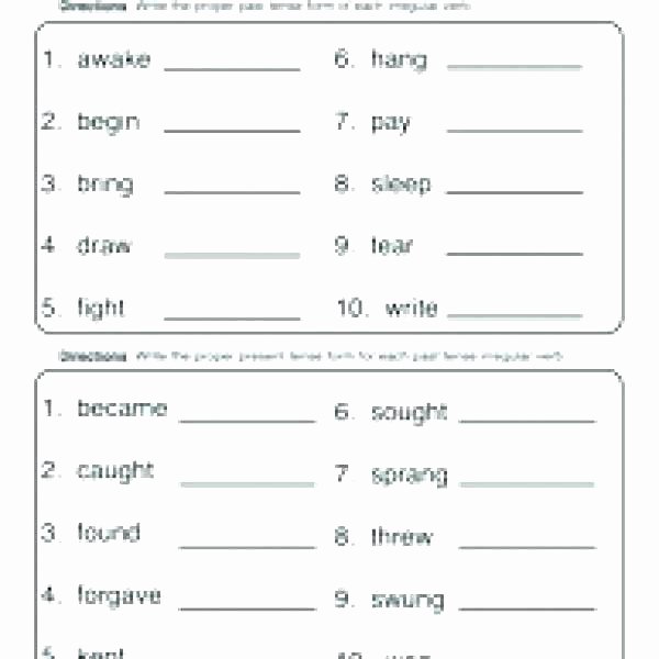 Verb Tense Worksheets 2nd Grade Grammar Exercises Circle Correct Verb Have Got Grammar