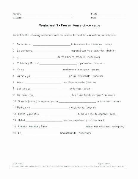 Verb Tense Worksheets 3rd Grade English Grammar Tenses Worksheets Verb Tense Worksheets