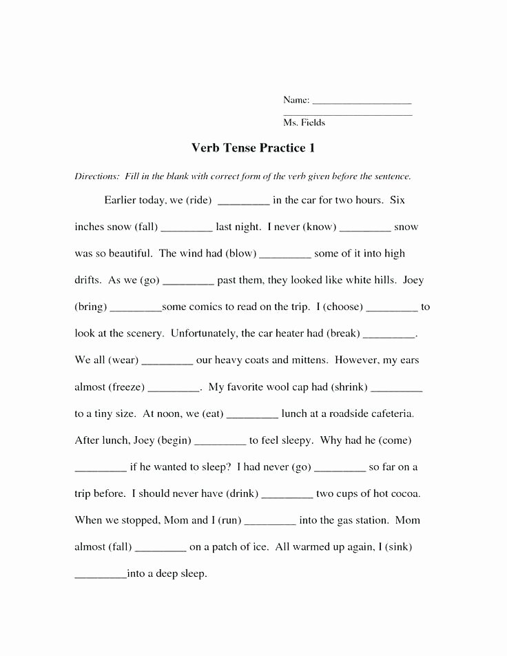 Verb Tense Worksheets Middle School Free Printable Verbs Worksheets Reflexive Fun Translation