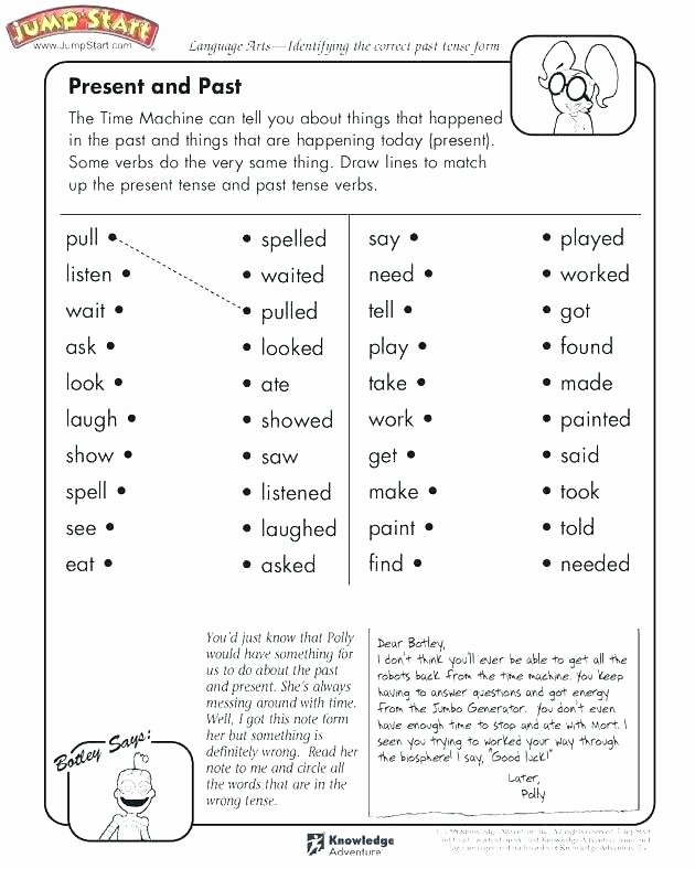 Verb Tense Worksheets Middle School Verb Tense Worksheets Grade Ultimate Past Tense