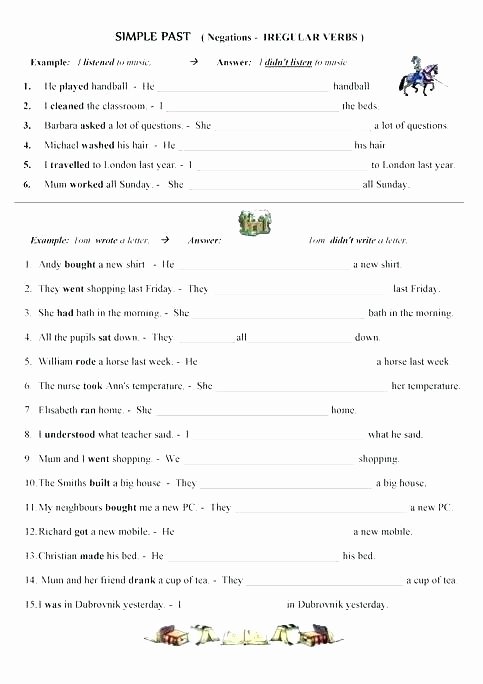 Verbs Past Present Future Worksheet Verb Tense Worksheets Future Perfect Continuous for Grade 6
