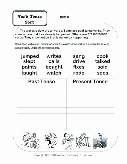 Verbs Past Present Future Worksheet Verb Worksheets for 1st Grade – Openlayers