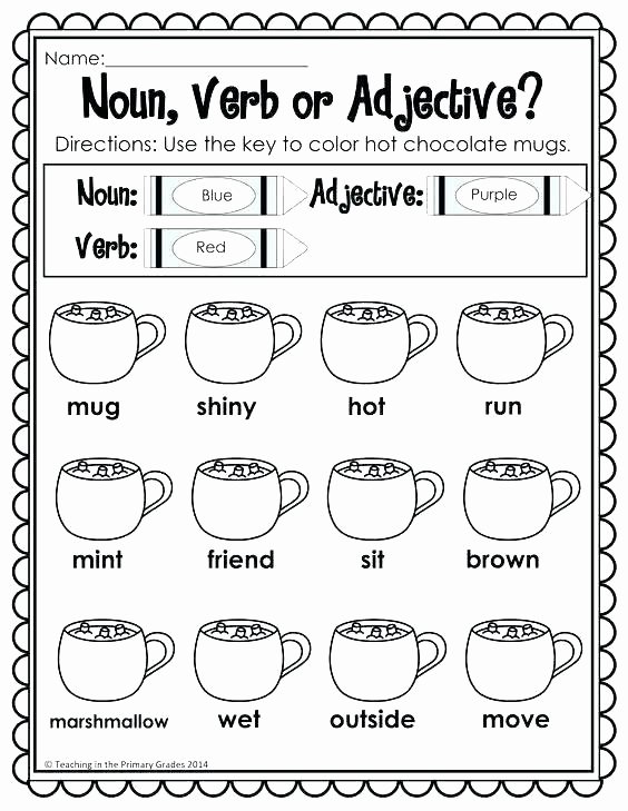 Verbs Worksheet First Grade Nouns and Verbs Worksheets 2nd Grade