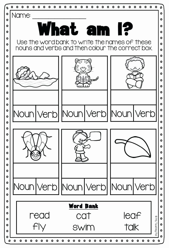 Verbs Worksheet First Grade Verb to Be Worksheets Printable