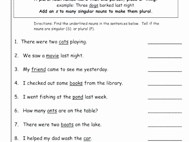 Verbs Worksheets First Grade Nouns Worksheets First Grade