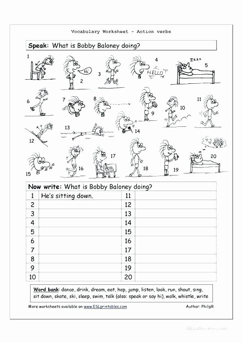 Verbs Worksheets First Grade Past Tense Verbs Worksheets Grade Simple for 5