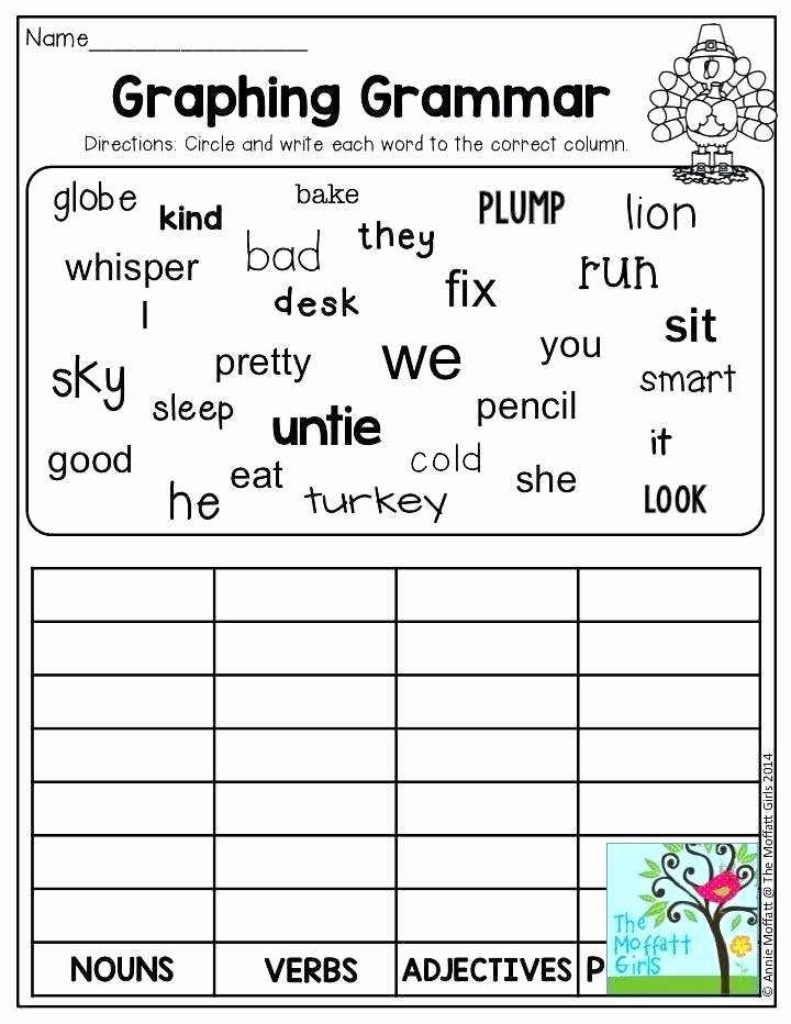 Verbs Worksheets First Grade Pronoun Worksheets First Grade