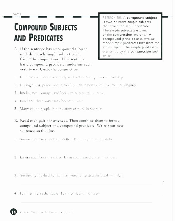 Verbs Worksheets for Middle School Grade Parts Speech Worksheets Verb Exercises for