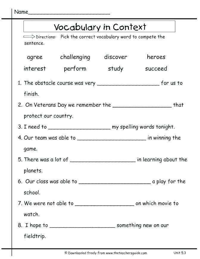 Veterans Day Math Worksheets Veterans Vocabulary Quiz Worksheet Answers Free Context