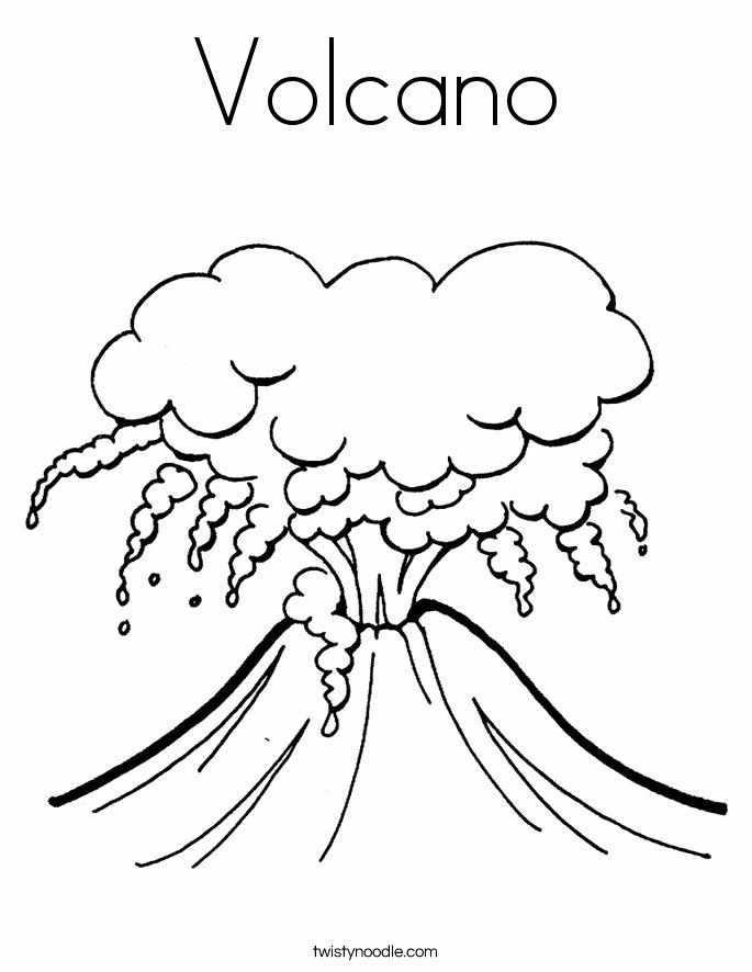Volcano Worksheet for Kids Erupting Volcano Coloring Page Dinosaurs