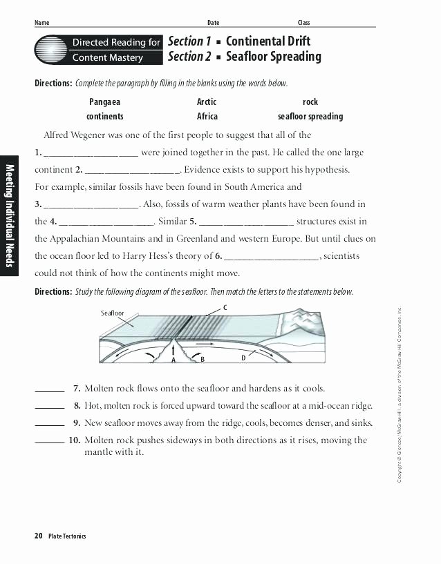 Volcano Worksheets High School Fresh Plate Tectonic Worksheets – Petpage