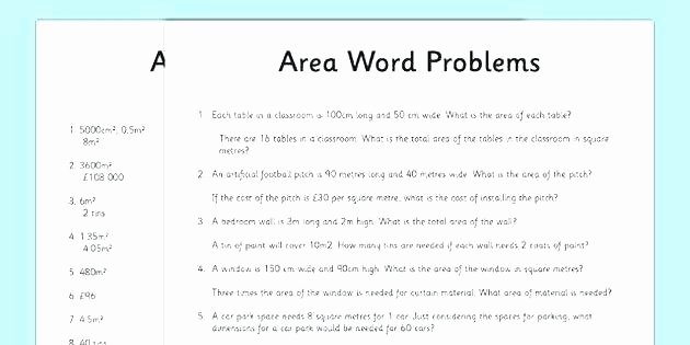 Volume Worksheets 3rd Grade Volume Worksheets area and Perimeter Word Problems Worksheet