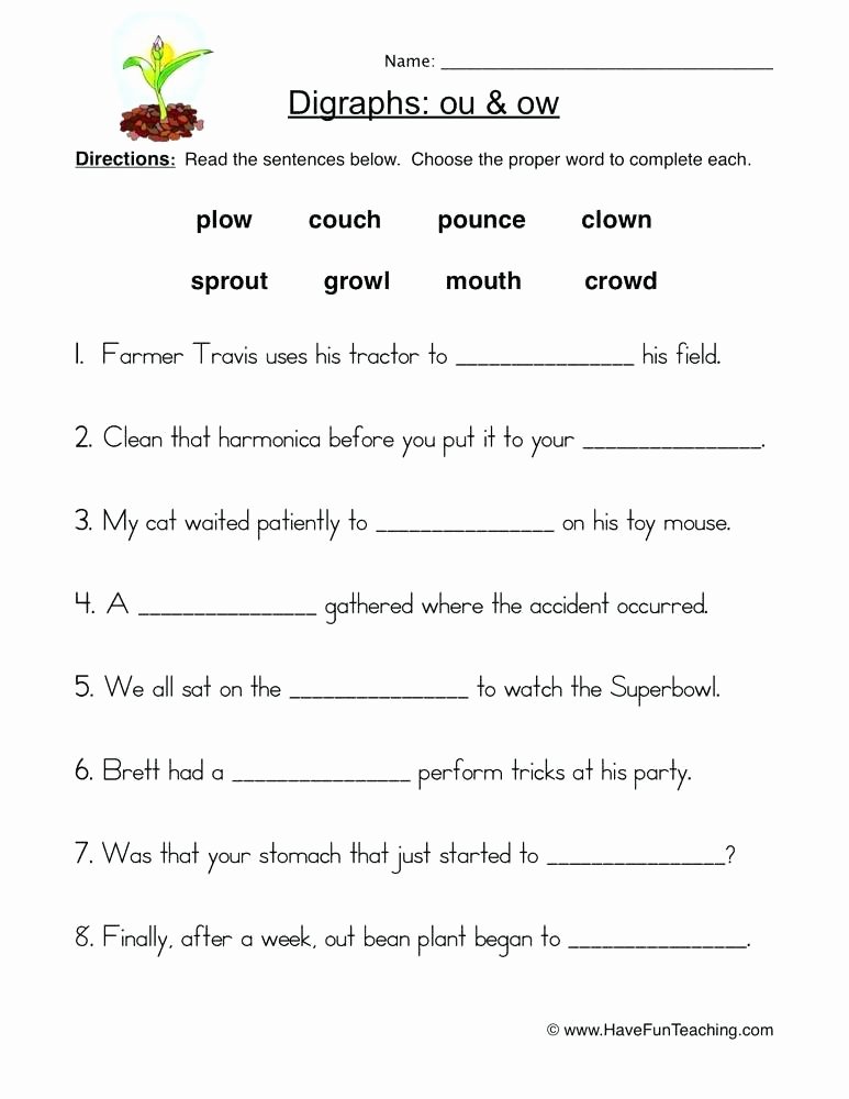 Vowel Diphthongs Worksheet Diphthongs Oi Worksheets Phonics and sounds by Worksheet