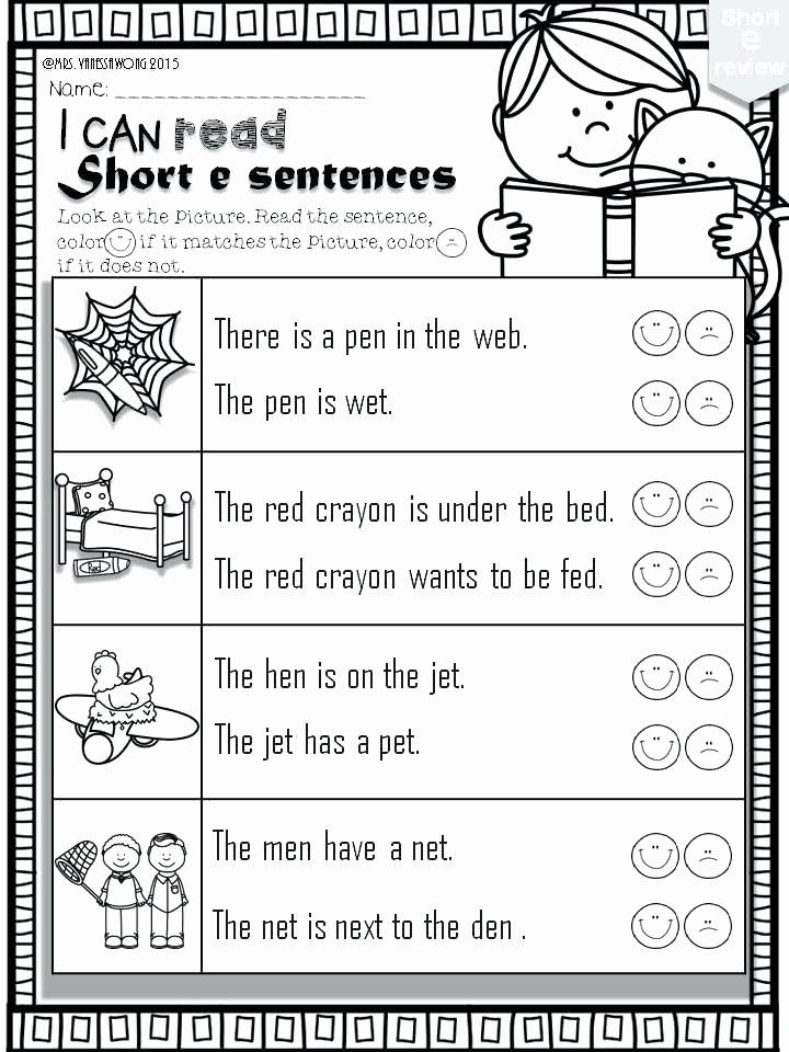 Vowel Worksheets for Kindergarten Short E Phonics Worksheets Vowel for Kindergarten Long and