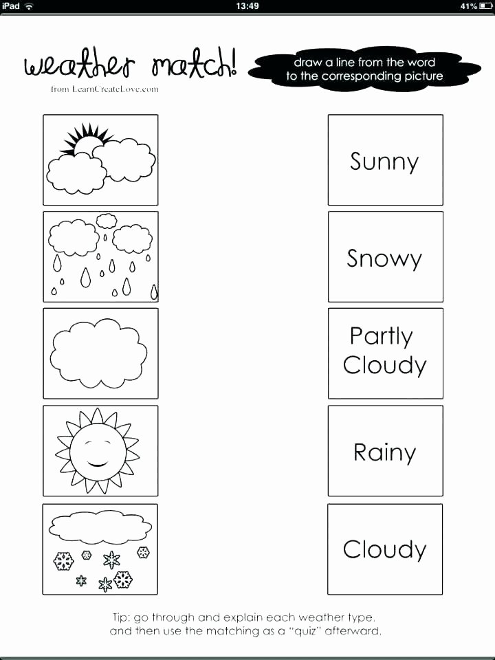 Weather tools Worksheet Worksheets Weather Seasons Best Describe Weather