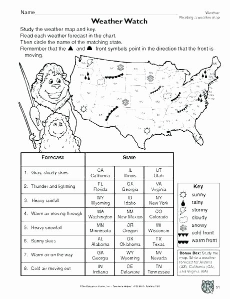 Weather Worksheets for 2nd Graders 4th Grade Weather Worksheets