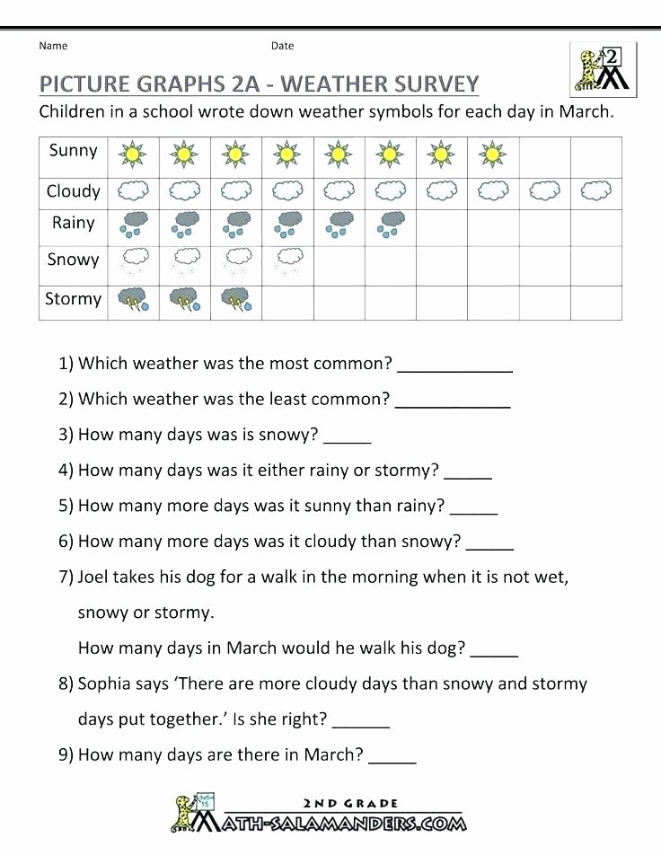 Weather Worksheets for 3rd Grade Luxury Weather Worksheets for Second Grade