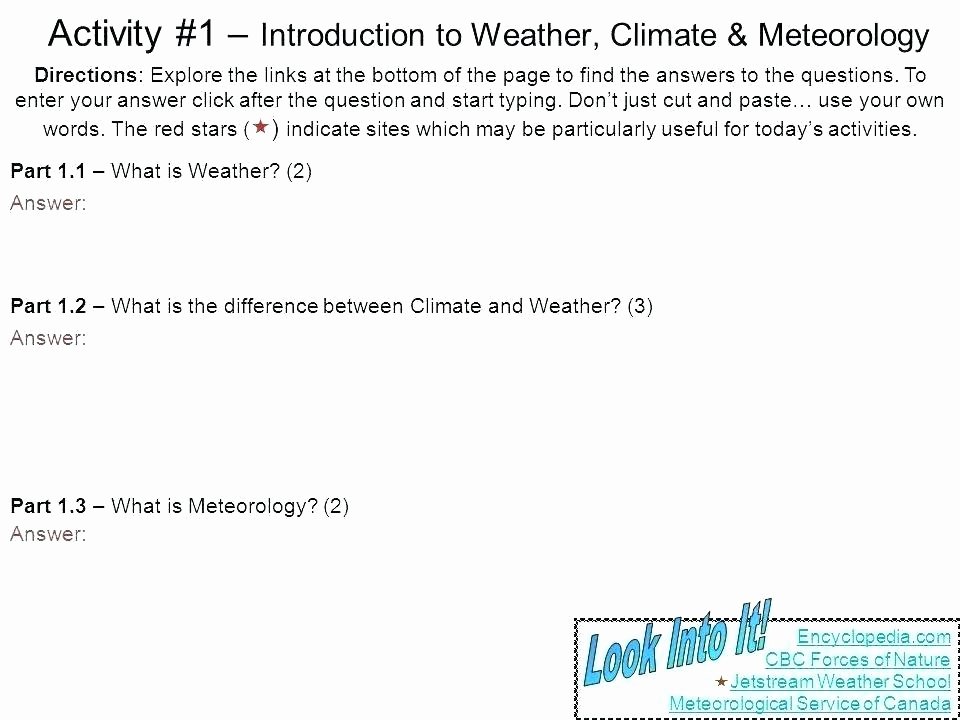 Weather Worksheets for 3rd Grade Unique Weather and Climate Worksheets Weather Worksheet New Grade 5